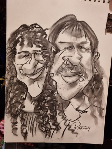 Karikaturen mit Filzstifte